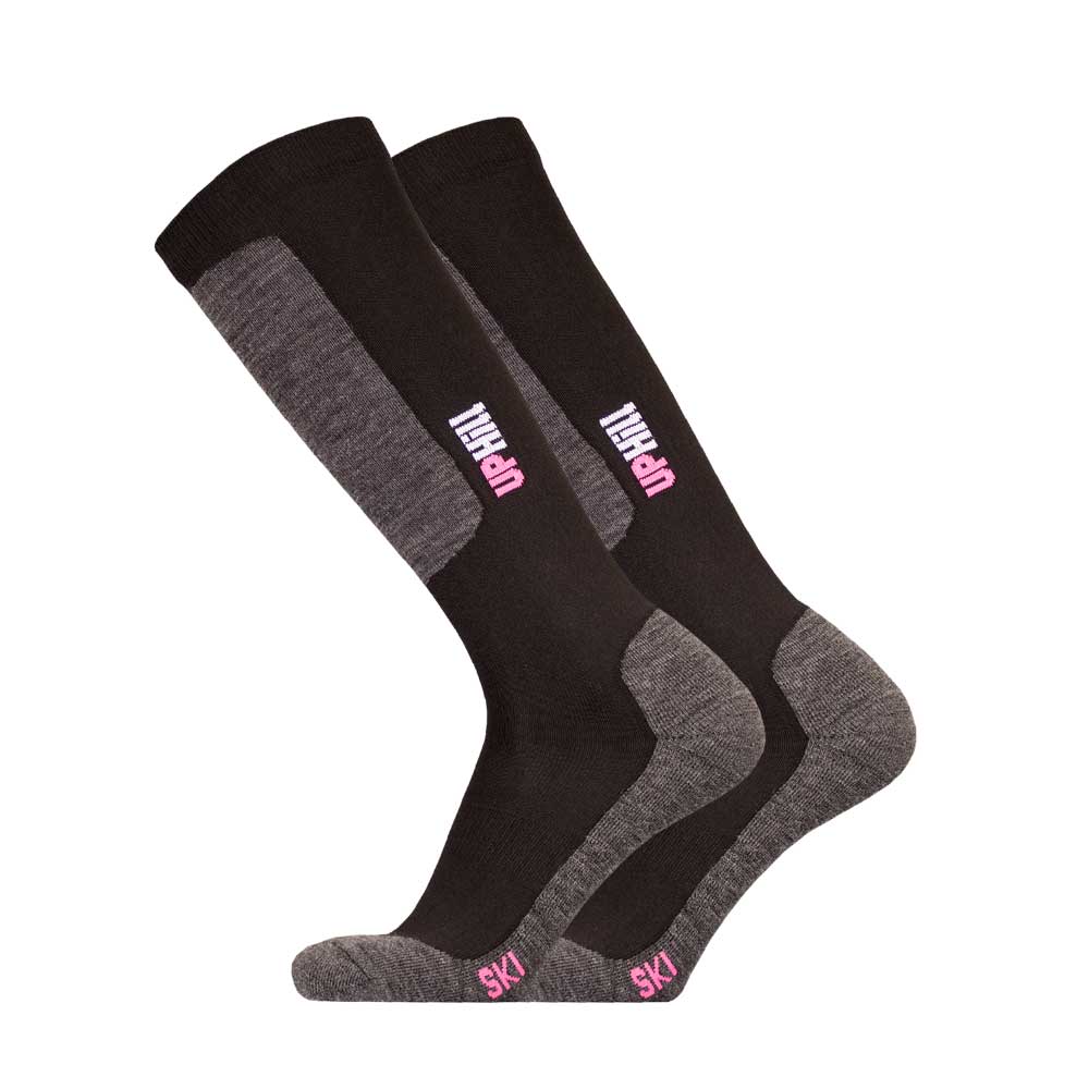 Chaussettes UphillSport Halla Alpine Merino & Quick Dry black pink - Chaussettes de ski neuf déstockage – Image 2