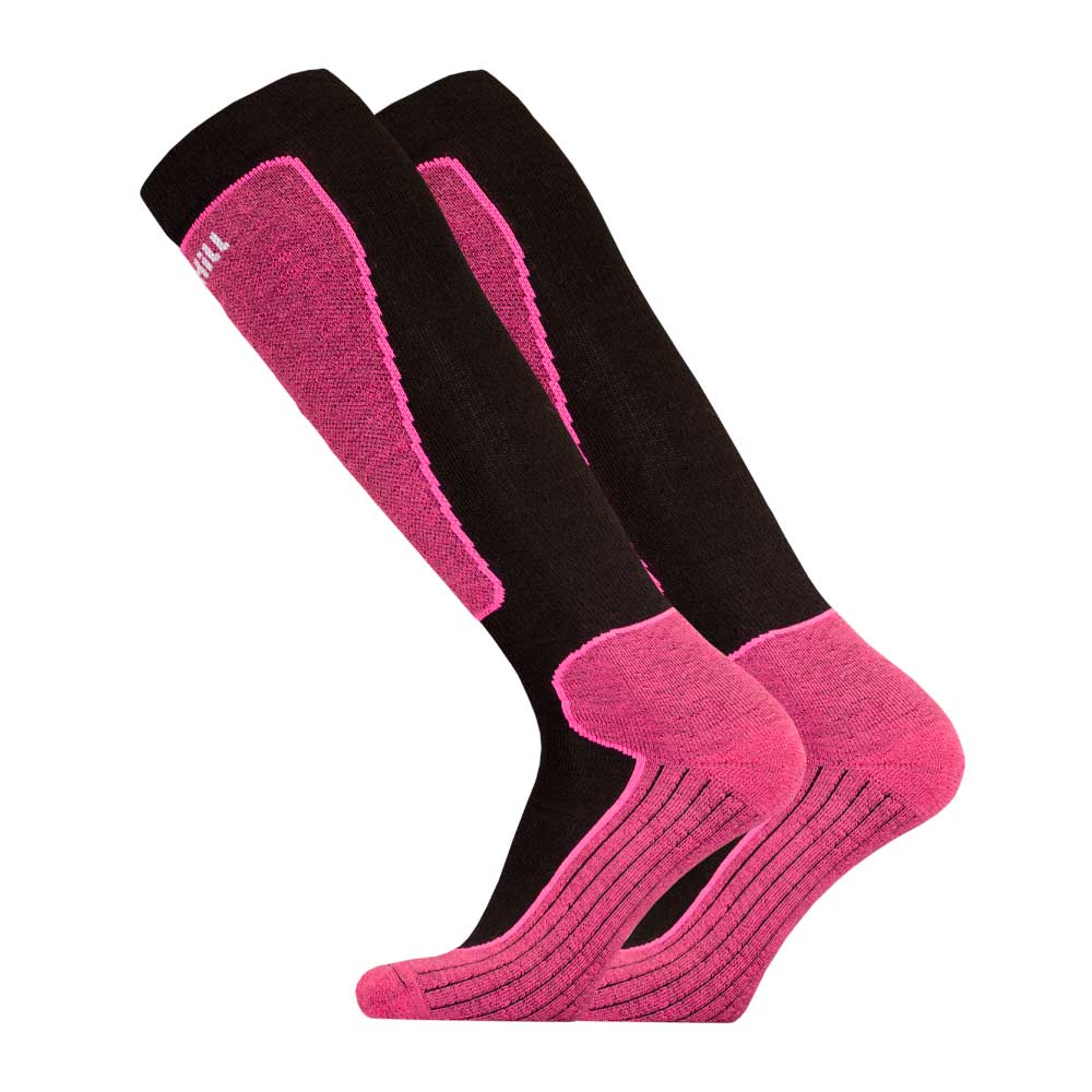 Chaussettes UphillSport Valta Black Pink Alpine Merino - Chaussettes de ski neuf déstockage – Image 2